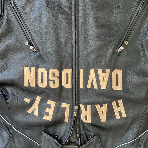 Harley davidson Mens leather jacket medium - Picture 4 of 8